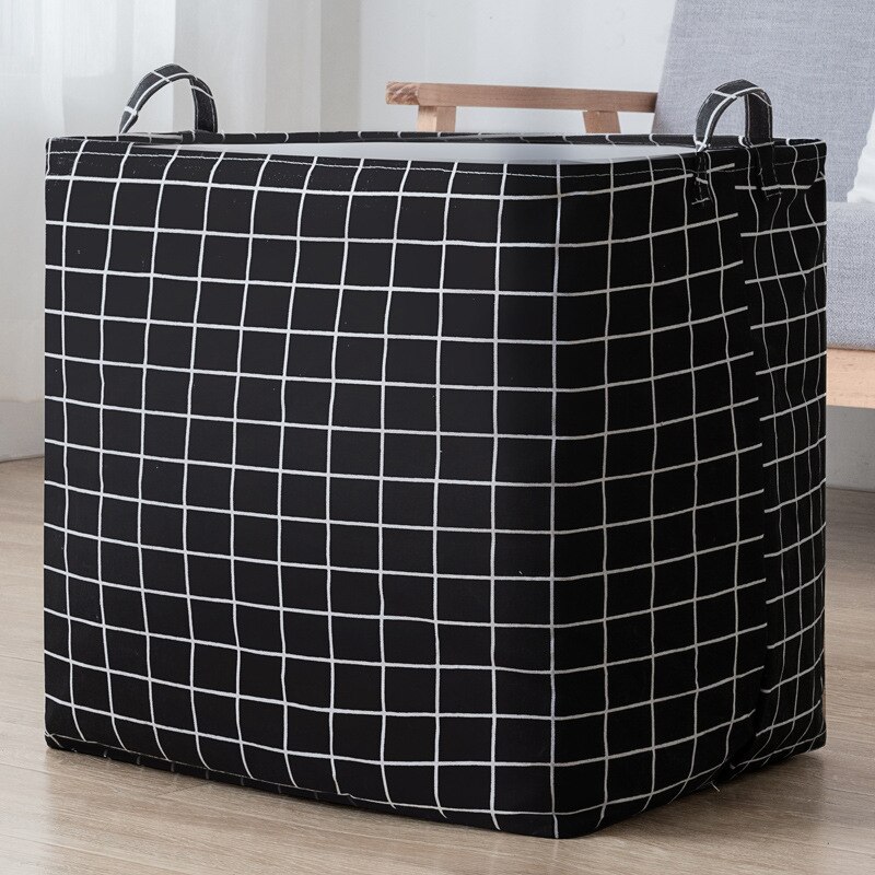 Katoen Linnen Kleding Opbergtas Trekkoord Garderobe Afwerking Zak Quilt Organizer Kleding Dampdichte Sorteren Tas Grote: F / about 40x50x50cm