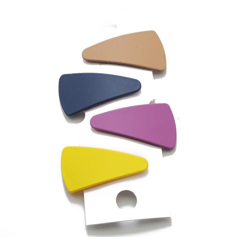 4 unids/lote geométrica, accesorios para el cabello para chicas niños caramelo Color mate Clip de pelo niños conejo estrella horquillas pasadores tocado
