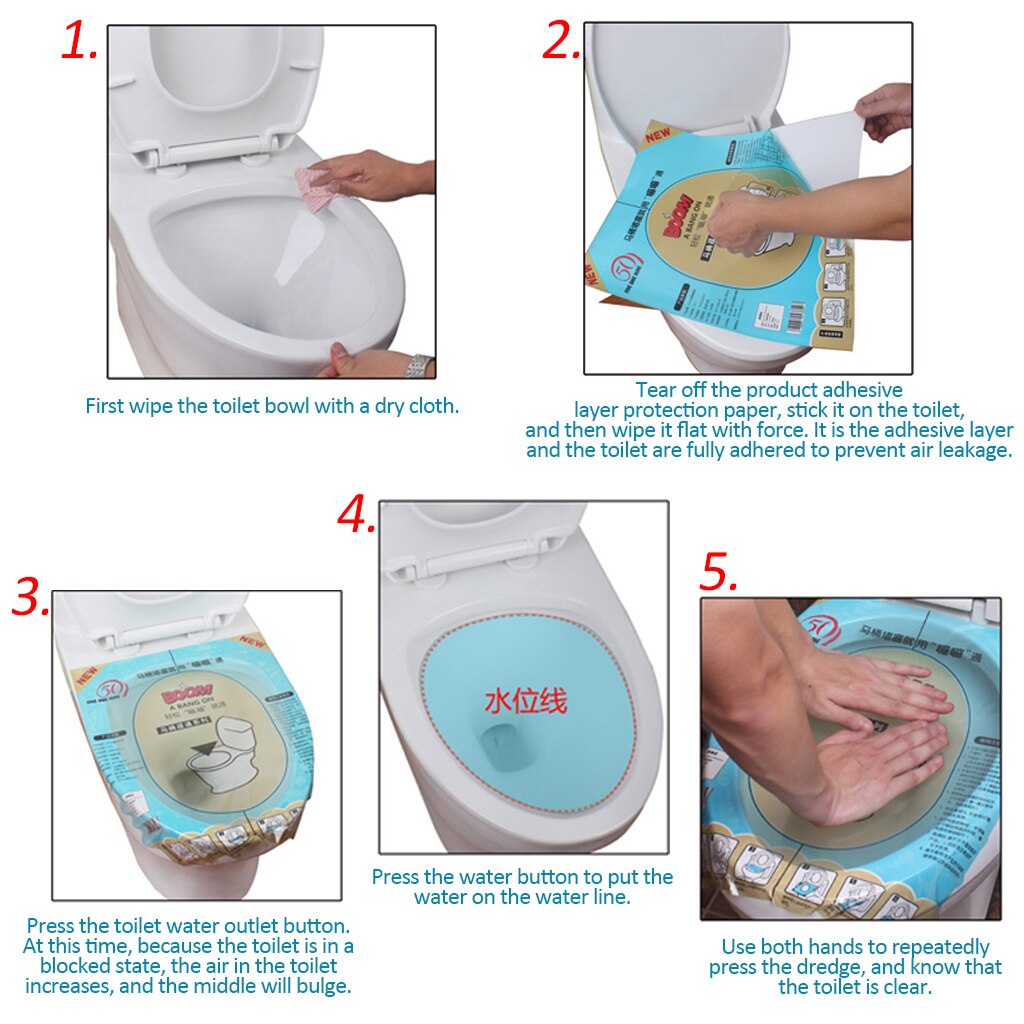 Hogedruk toiletontstoppers riooldruk ontstoppingsapparaat papiergootsteenontstopper gereedschap afvoerpijp ontstoppingsreiniger 6 stuks