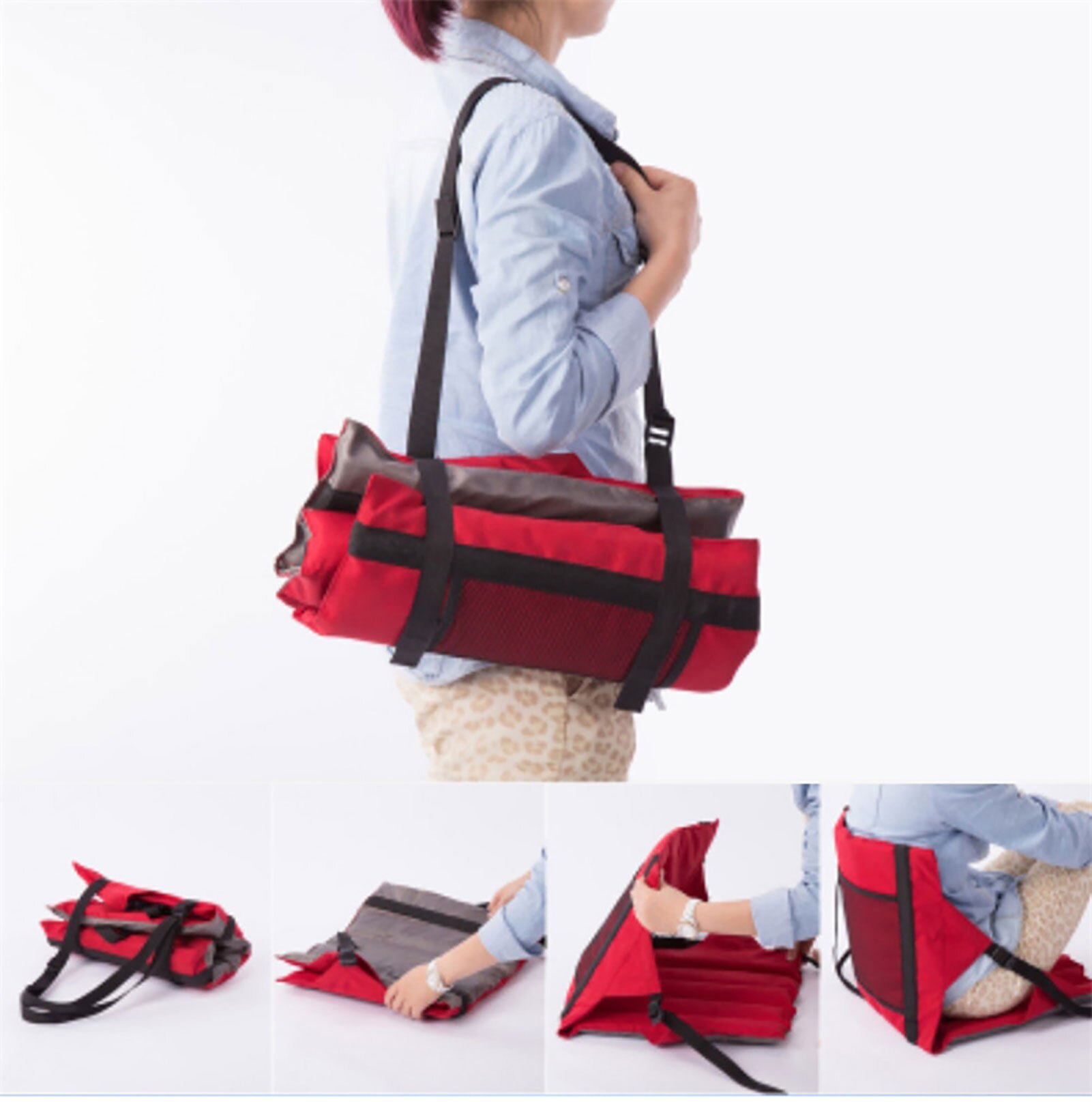 Adjustable Padded Kayak Seat With Storage Bag Canoe Backrest Drifting Cushion Portable Stadium Seat Cushion For Swimming Pool