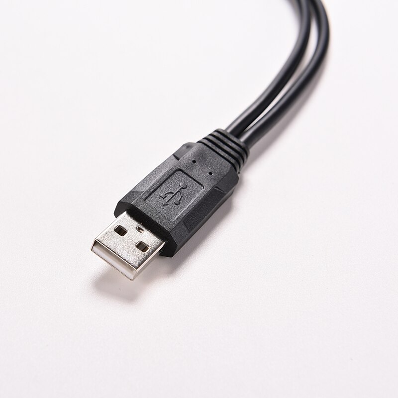 USB 2.0 A Male To 2 Dual USB Female Jack Y Splitter Hub Power Cord Adapter Cable