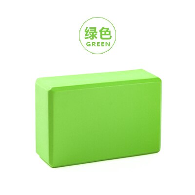 5 färger yoga pilates eva yoga block tegel sport träning gym skum träning stretching hjälp kroppsformning hälsoträningsutrustning: Grön