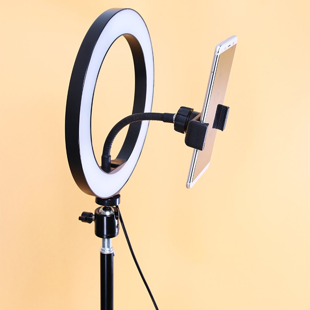8 Inch Flat Ring Light Selfie Beauty Photography Mobile Phone Live Light Three Color Temperature LED Fill Light