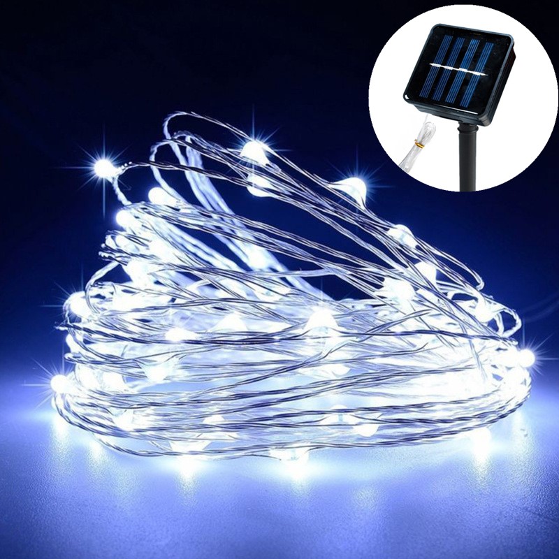 Led-solcellslampa utomhusträdgårdsljusslinga led-glitter vattentät lampa för julgransfest: Föränderlig / 300w