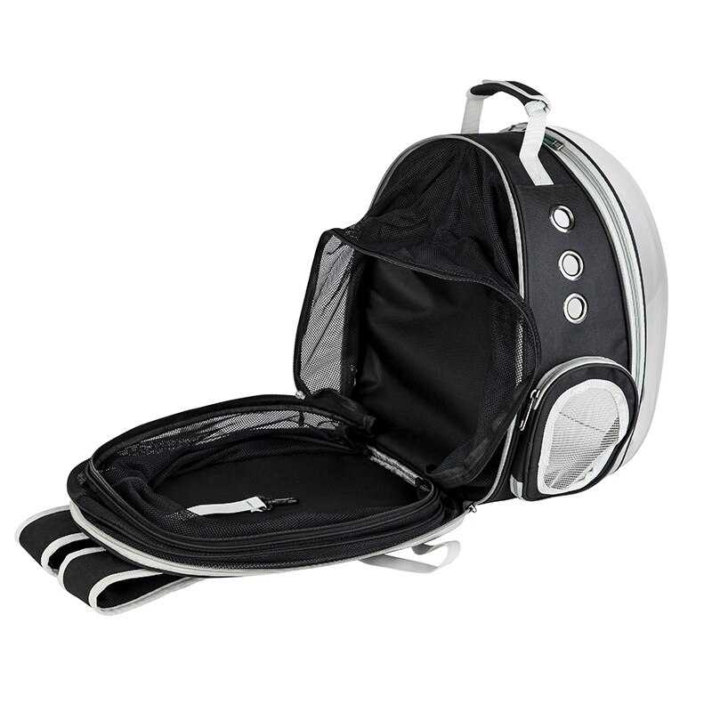 Transportin perro,mochila perro,suministros para perros,perros,mochila transportadora para perros y gatos, bolsa plegable, cápsula de observación, accesorios de viaje, accesorios para perros pequeños: Negro