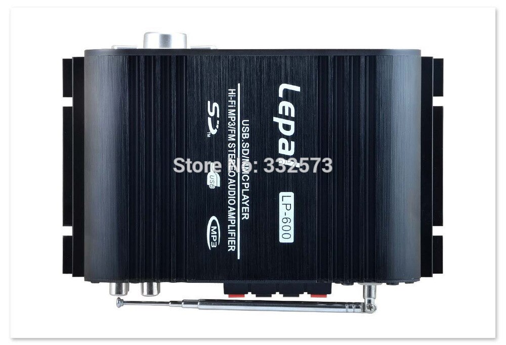 Mini Auto Kinter Hi-Fi Digitale LP600 Usb Fm Digitale Versterker Kleine Versterker Power Adapter