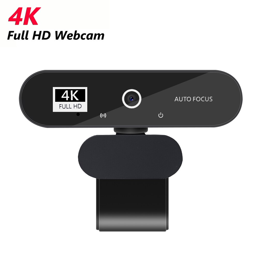 Cámara Web para PC de conferencia, Webcam con autoenfoque, USB, 2K, 4K, para ordenador portátil de escritorio, oficina, reunión en casa, con micrófono, 1080P, HD: 4K