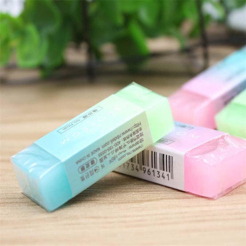 2 Maten Flexibele Potlood Gum Schoolbenodigdheden Jelly Kleur Zachte Rubber Gum Voor Tekenen Examen Correctie Kinderen Briefpapier