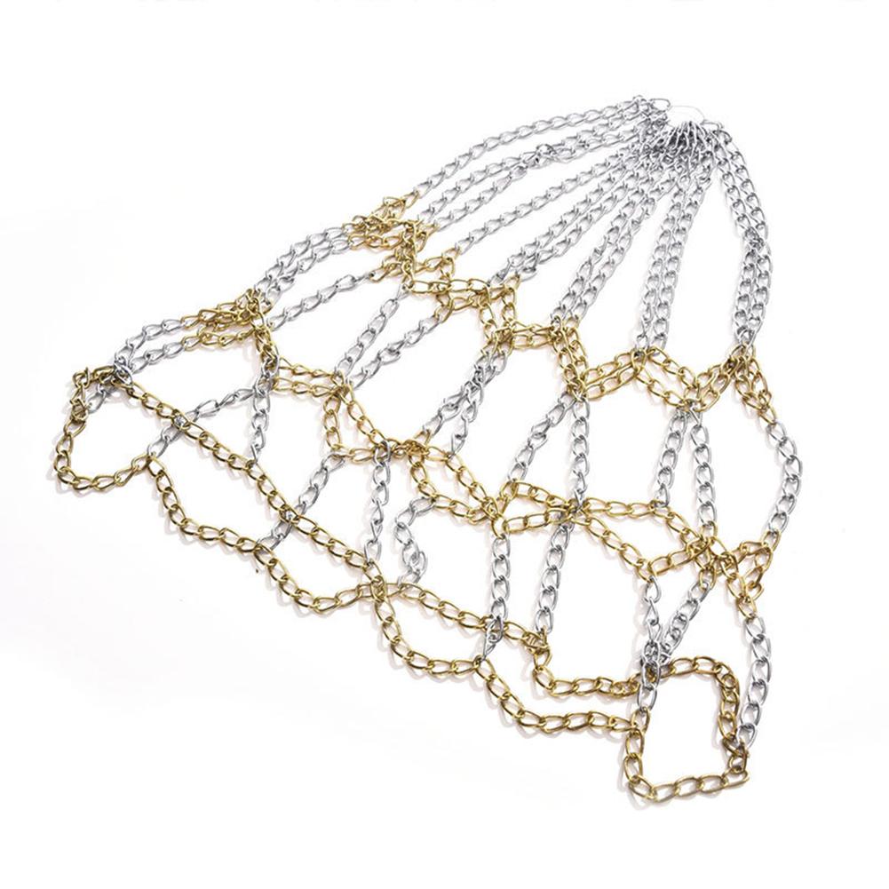 Chain Two - Color Basket Net Basketball Tennis Bag Sports Heavy Duty Galvanized Steel Chain Basketball Goal Net Durable Standard