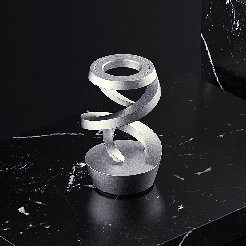 Gyroscope de décompression anti-gravité en métal, jouet de bureau, pendule rotatif, artefact de décompression, gyroscope du bout des doigts: Argent