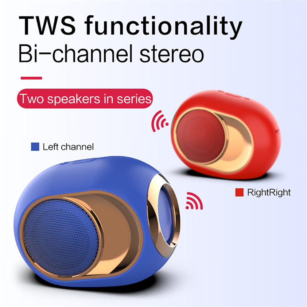 Tws bluetooth 5.0 højttaler trådløse højttalere bærbar søjle vandtæt udendørs stereo støtte tf aux usb fm til telefon pc