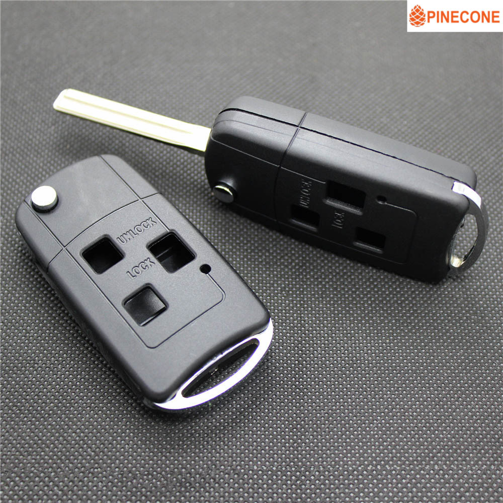 PINECONE Key Case for LEXUS IS GS ES LS RX IS200 RX300 Key 3 Buttons Uncut TOY40 Blade Modified Remote Blank Key Shel Fob