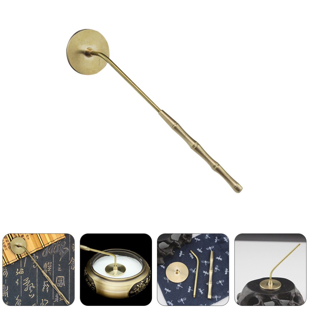 Incense Ash Press Tool Long Handle Brass Press Incense Burner Supplies