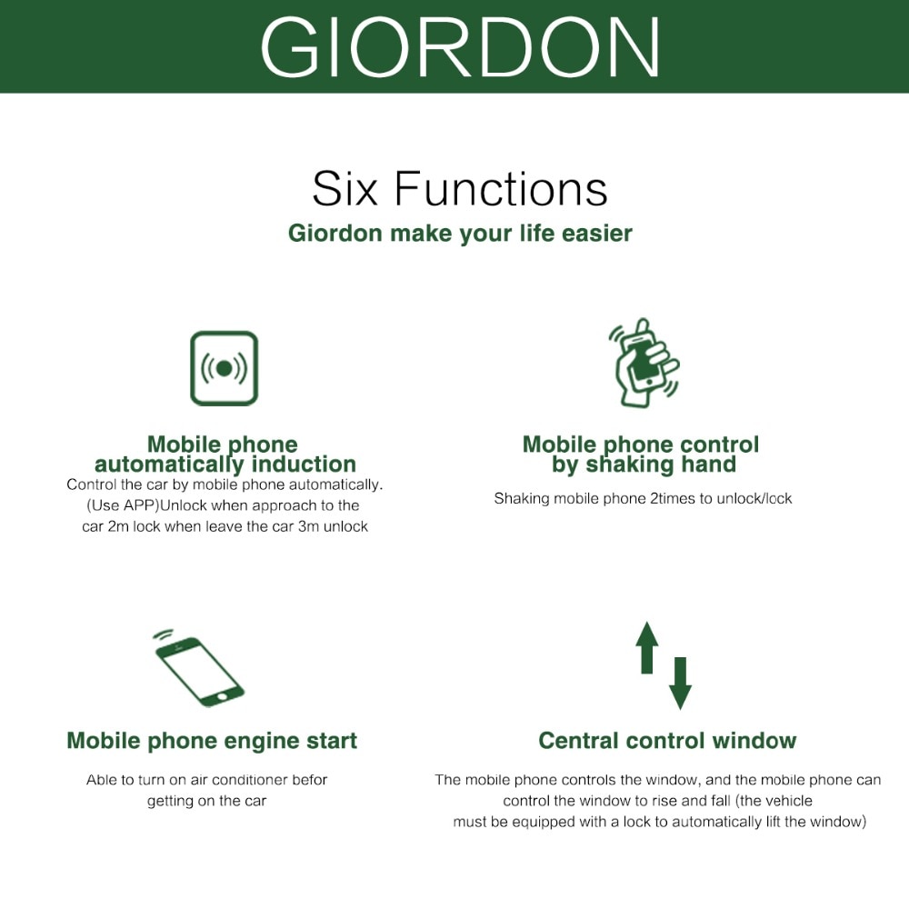 Smart phone sensor control car (Use APP) approaches the car to unlock, leaves the lock and outputs the original horn