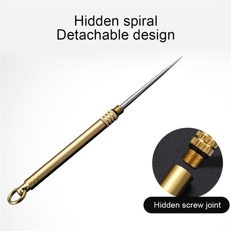 Titanium Toothpick Portable Brass Integrated Toothpicks Portable Fruit Pick Toothpicks Stronger Than Dental Floss