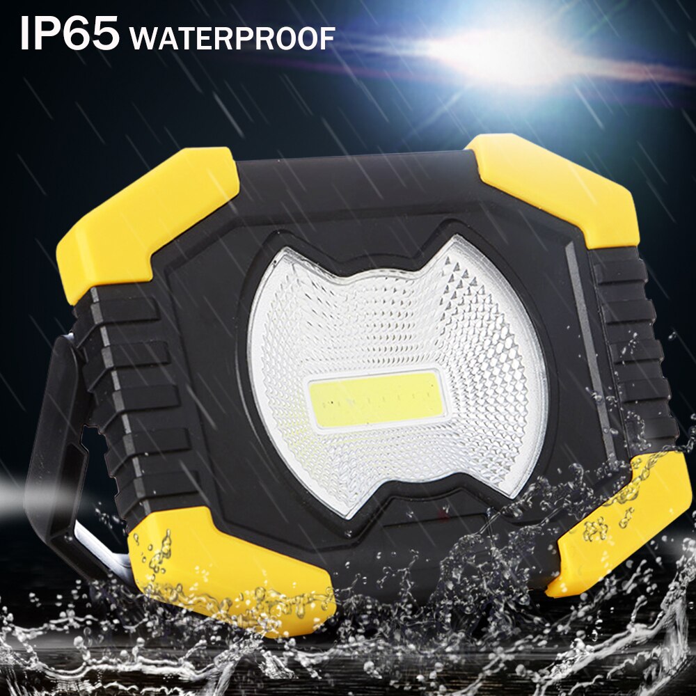 100w bærbare spotlight led arbejdslys usb genopladelig lommelygte solenergi lys bygget -in 2400 mah batteri til camping lys