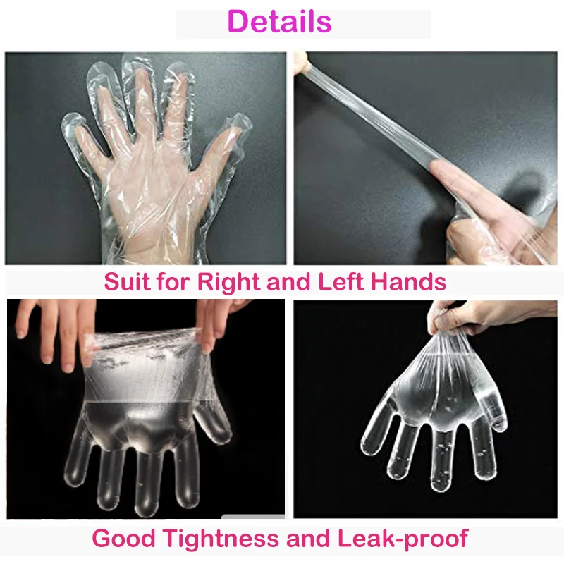 100st Clear Disposable Handschoenen - Voedselveilig PVC - Latex Vrij - Koken Schoonmaken BBQ Keuken