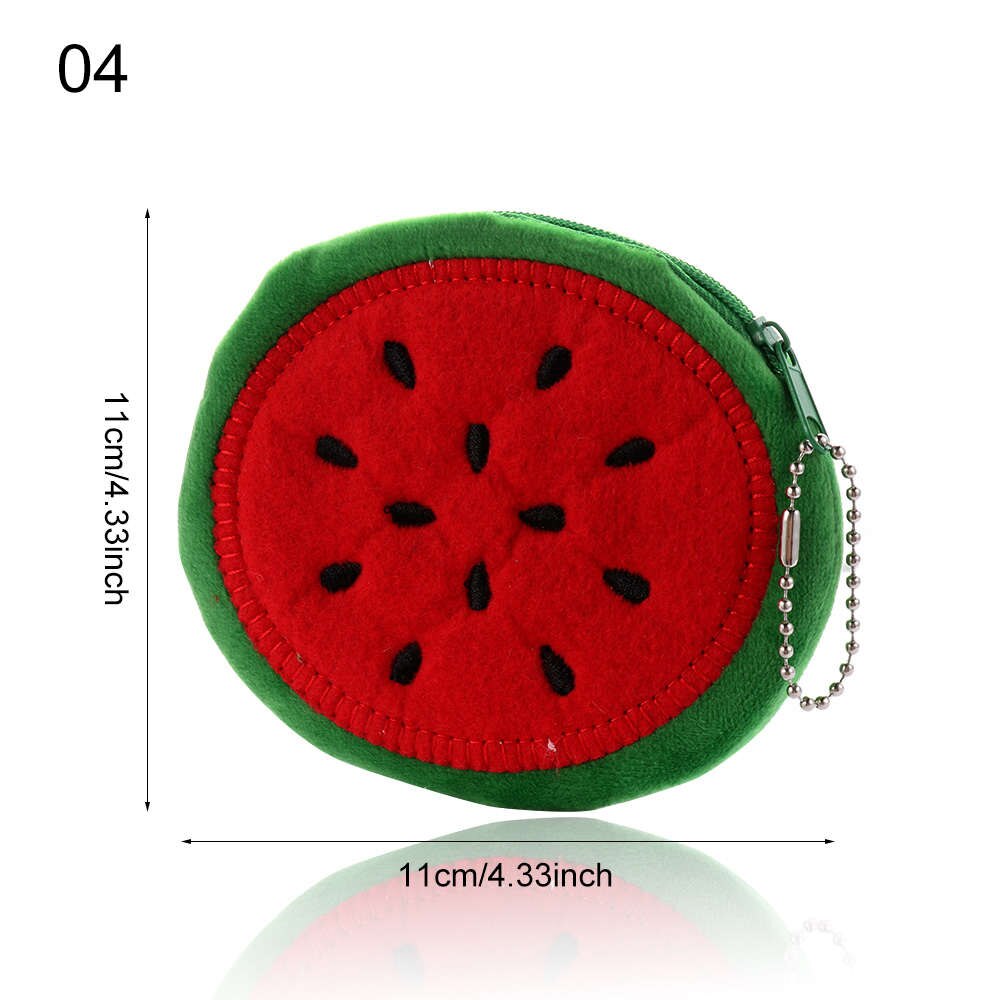 1 ud. Monederos bonitos de felpa para mujeres niñas frutas serie sandía fresa Cactus monedero cartera estudiante lápiz estuche: 4