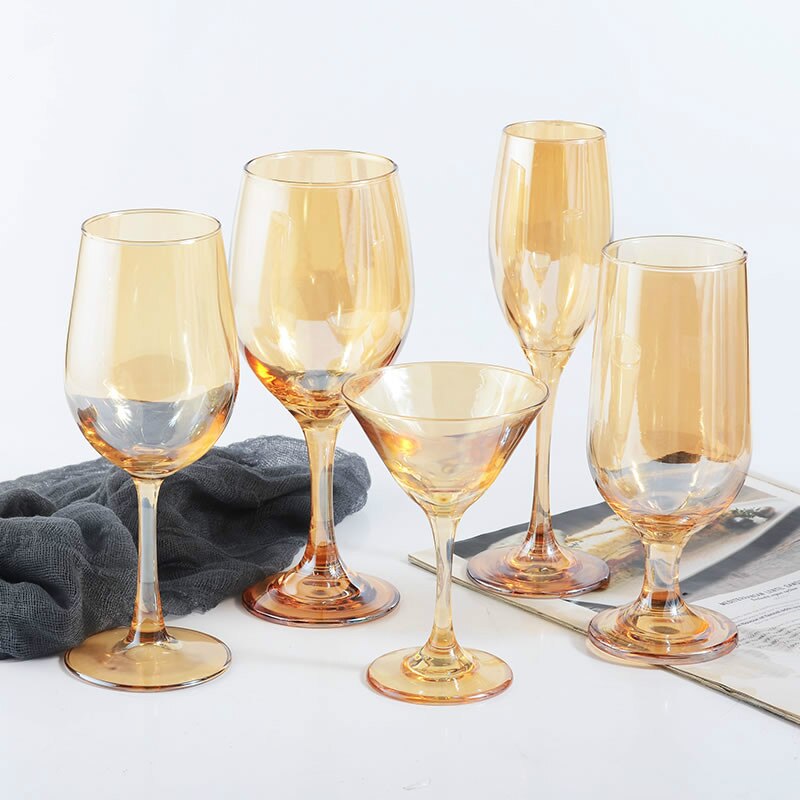 Wine Glass Gold Painting Goblet Glasses Champagne Flutes Cups Home Party Wedding Cocktail Glasses Juice Cup