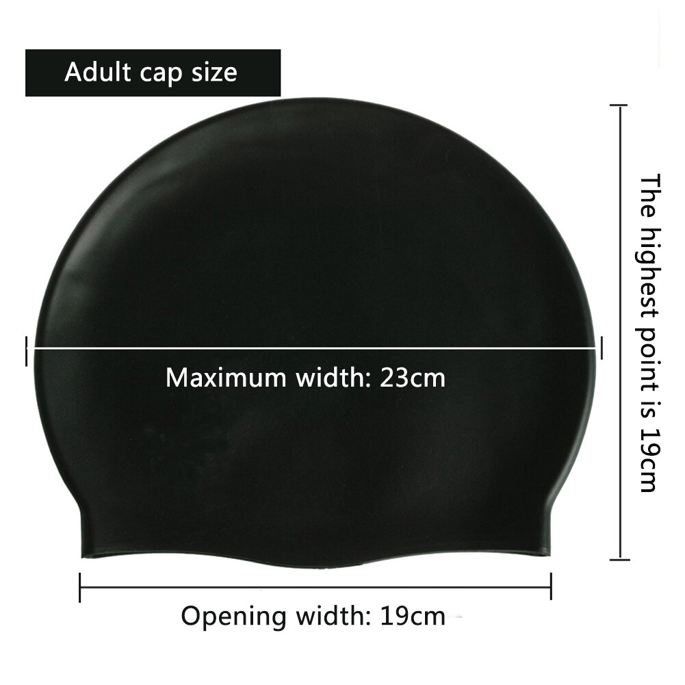 Cuffia da piscina impermeabile per capelli lunghi da donna cuffie da nuoto per adulti cuffie da nuoto proteggi l'orecchio cappello da immersione in silicone Badmuts di grandi dimensioni