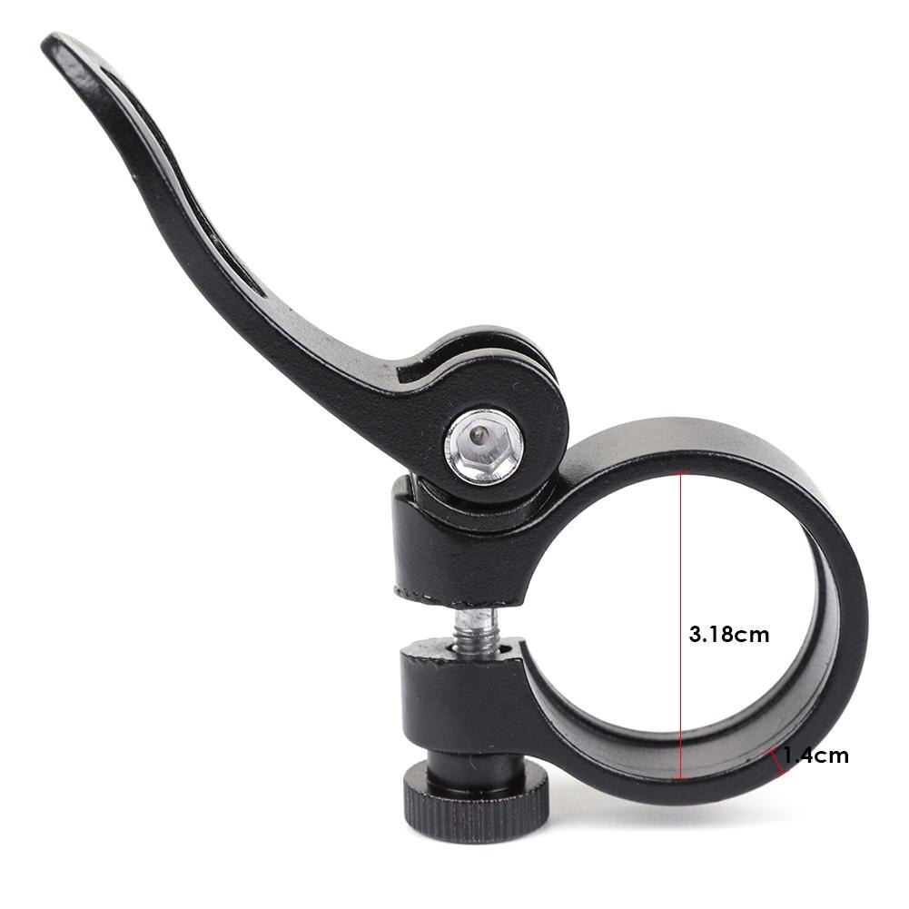 Fiets zadelpen aluminium 31.8mm zadelpenklem snelspanner mtb fiets zadelpen buisklem mtb mountainbike zadelpenklem: Zwart