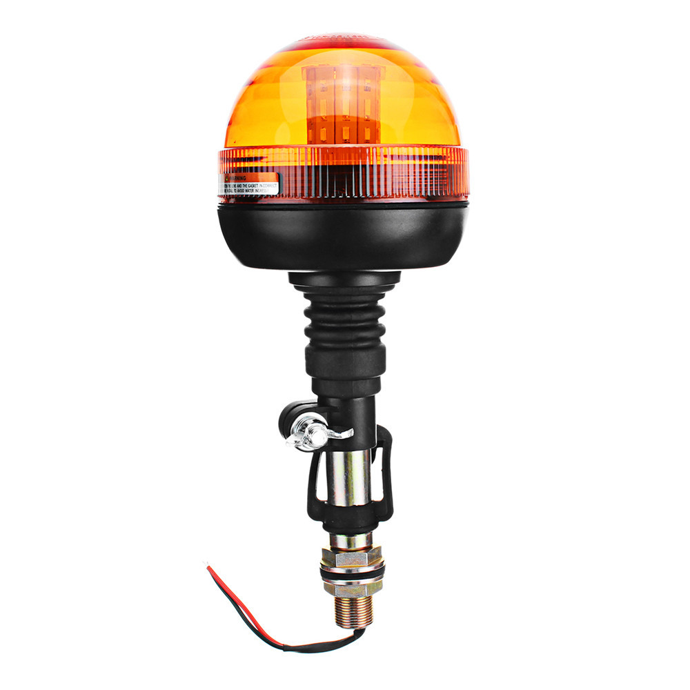 Metal Rotating Flashing Beacon Mount Warning Light Bracket Flexible Stem DIN Pole Tractor Mounting Light