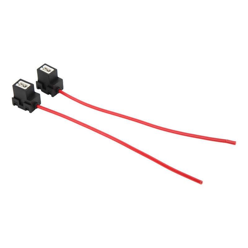Ampoule H1 femelle, prise coudée, Plug and Play avec faisceau de câbles 1 mm² pour DC 12V-24V 2 pièces