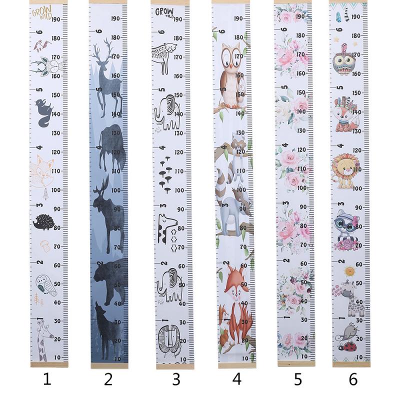 DIY Wooden Wall Hanging Baby Height Measure Ruler Wall Sticker Decorative Child Kids Growth Chart for Bedroom Home Decoration