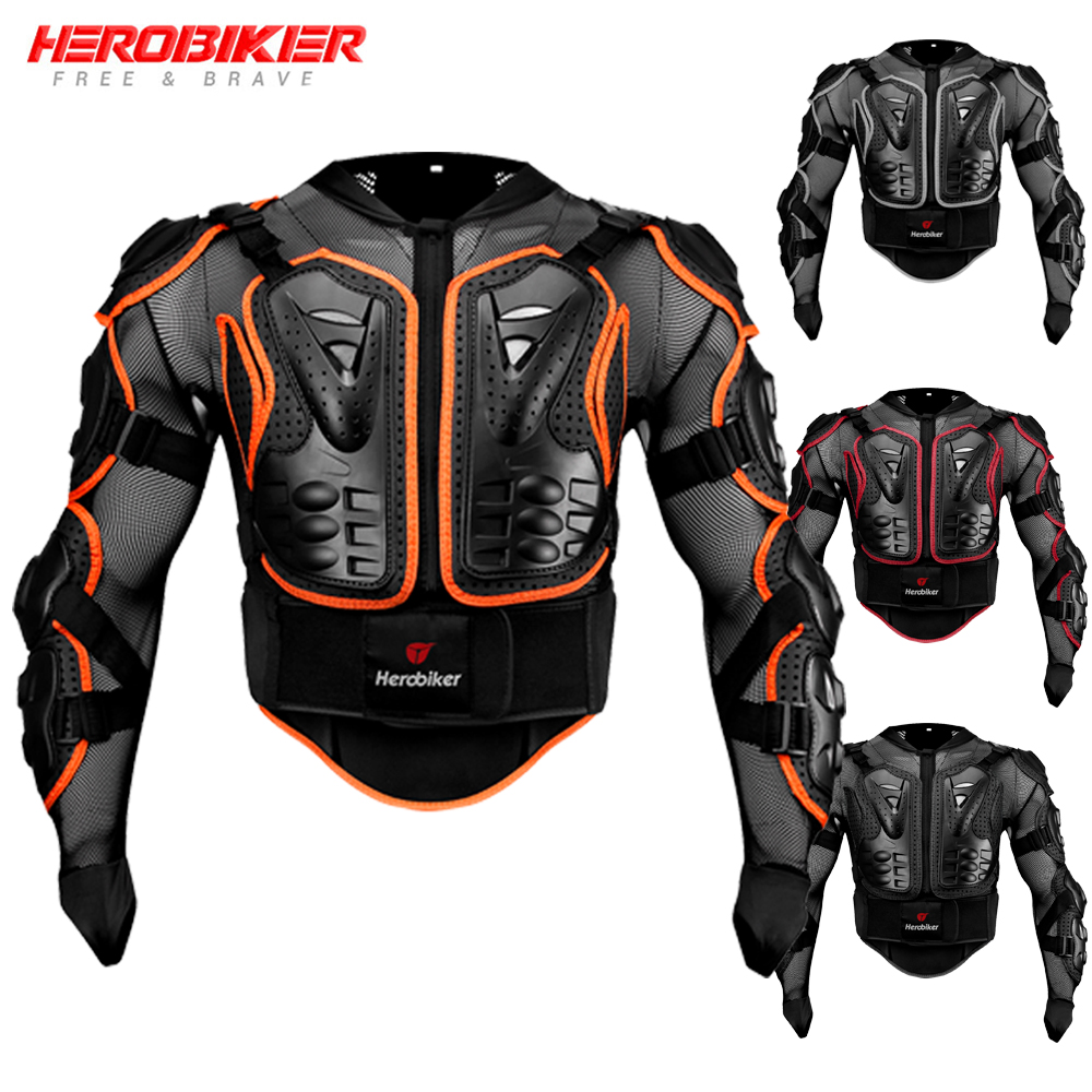 Neue Motorradjacken Herren Ganzkörperpanzer Schutzjacken Moto-Cross Enduro Rennen Moto Schutzausrügestochen Kleidung S-4XL