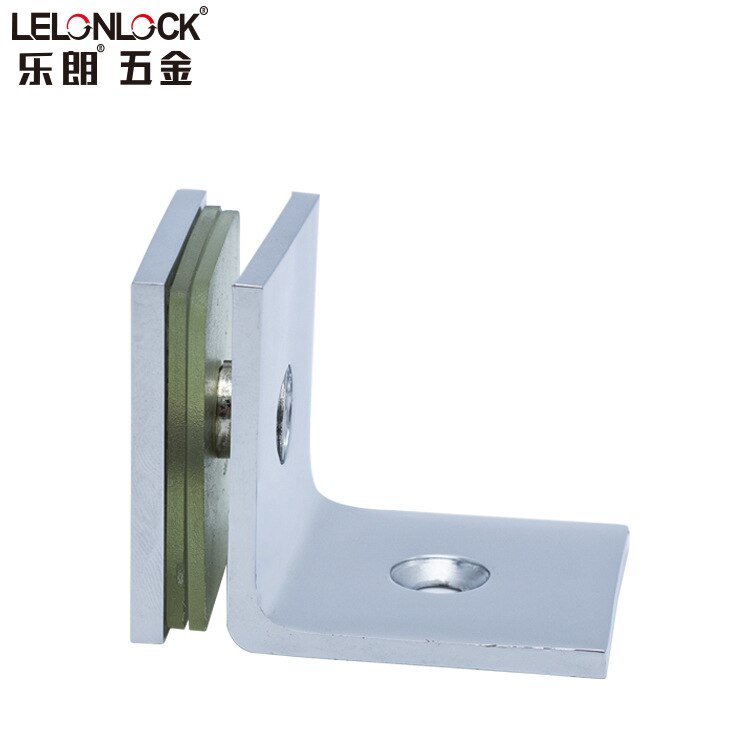 Copper Clamp Shower Room 90-Degree Connector Shower Door Partition Hinge Glass Door for Hinge Bathroom Hardware