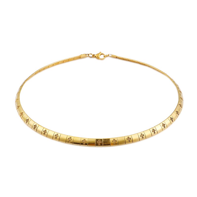 6mm Width Stainless Steel Torques Necklaces For Women S Gold Choker Necklace For Girls: 8 / 40cm 16inch