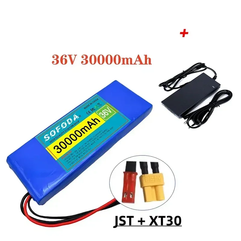 36v 10 s 1p accupakket 18650 30ah oplaadbare lithium-ionbatterijen elektrische auto fiets scooter 20a bms 500w: Multi