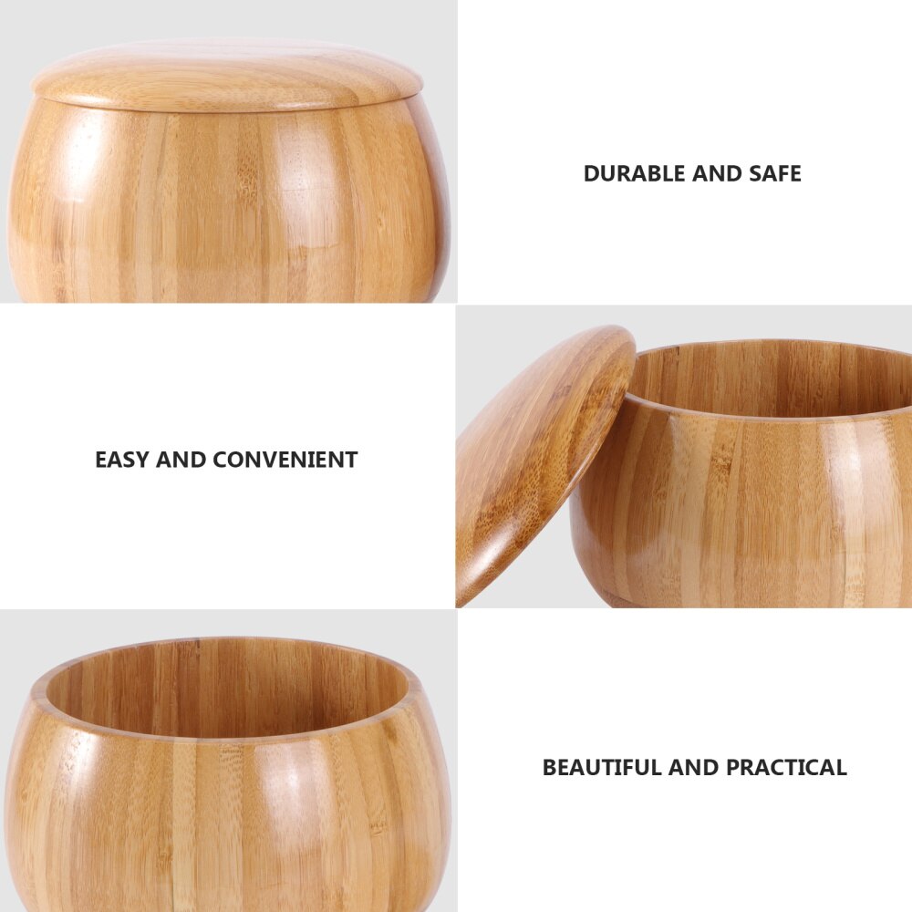 2pcs/Set Go Game Pieces Bowl Go Chess Pieces Jar Wooden Go Game Accessory