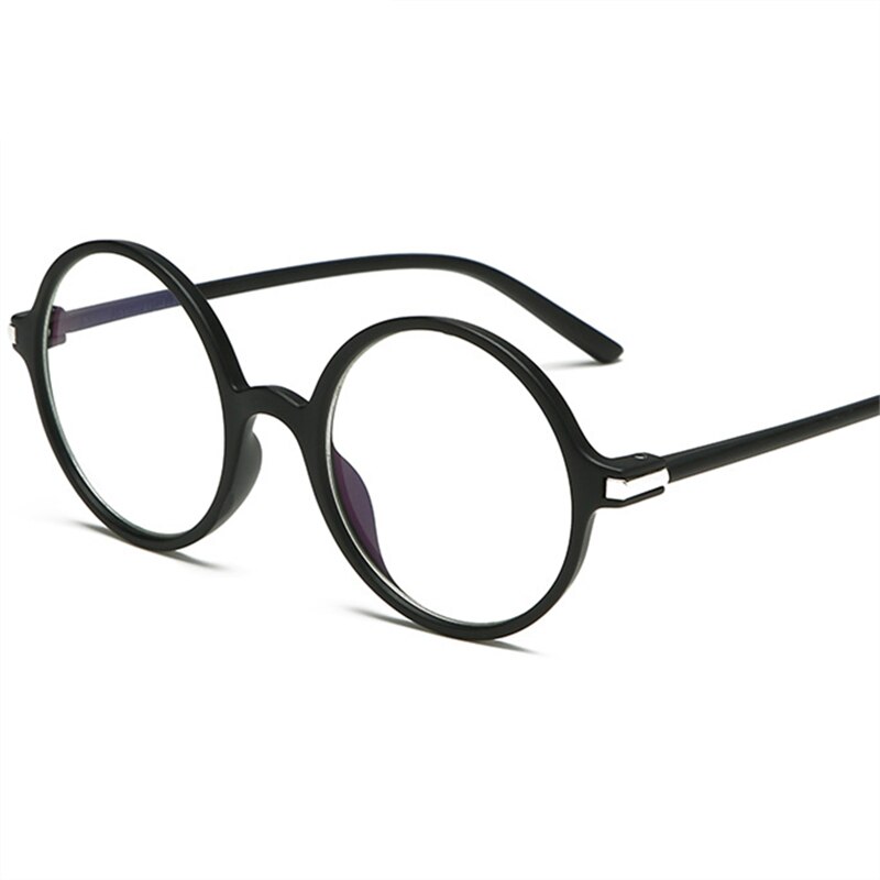 YOOSKE Transparent Round Glasses Clear Frame Women Spectacle Myopia glasses Men Eyeglasses Frame Nerd Optical Frames: 15993black