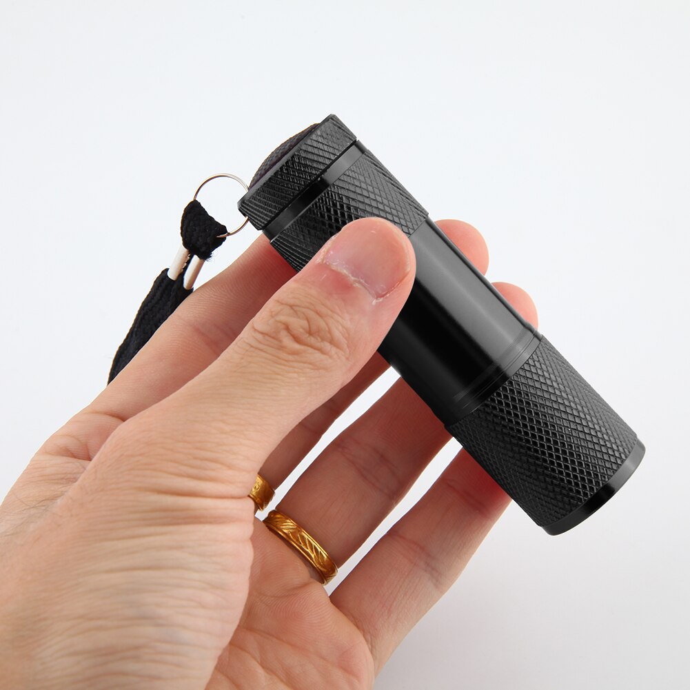 9LED UV Lamp Mini Portable Flashlight Purple Light 395nm Backlight Ultraviolet Torch powerful UV flashlight Torch Detector Lamp