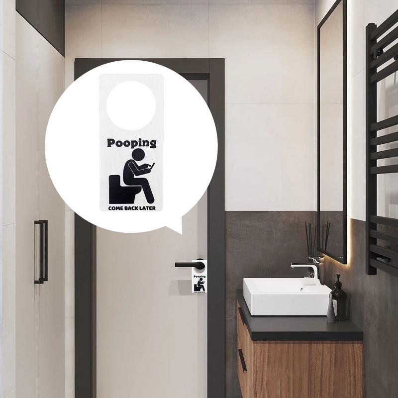 Letreros ocupados para puerta de baño, novedad, caca, vuelve después, letrero ocupado, letrero ocupado divertido en la puerta del baño, puerta de madera