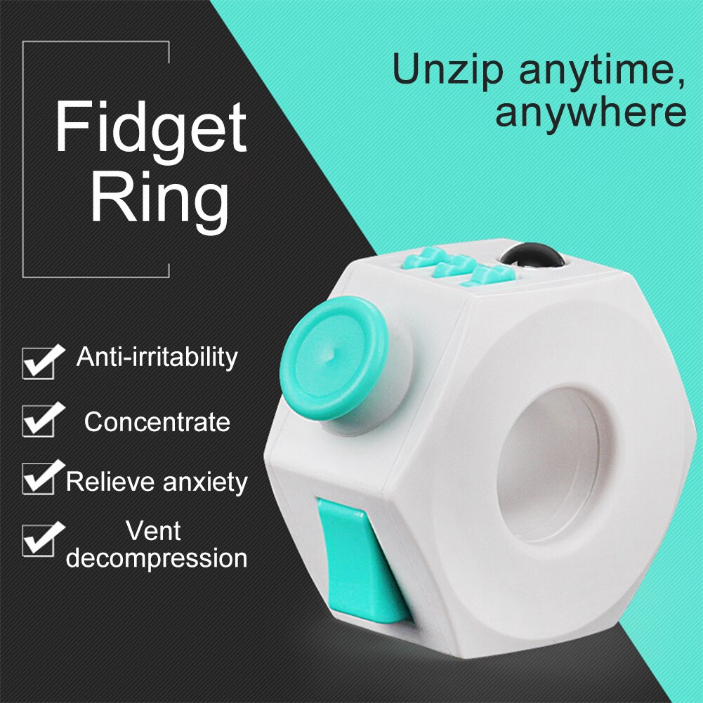 Mode Fidget Ring Kids Volwassenen Handheld Mini Rolling Decompressie Speelgoed Fun Rotatie Draagbare Voor Angst Verlichten Druk