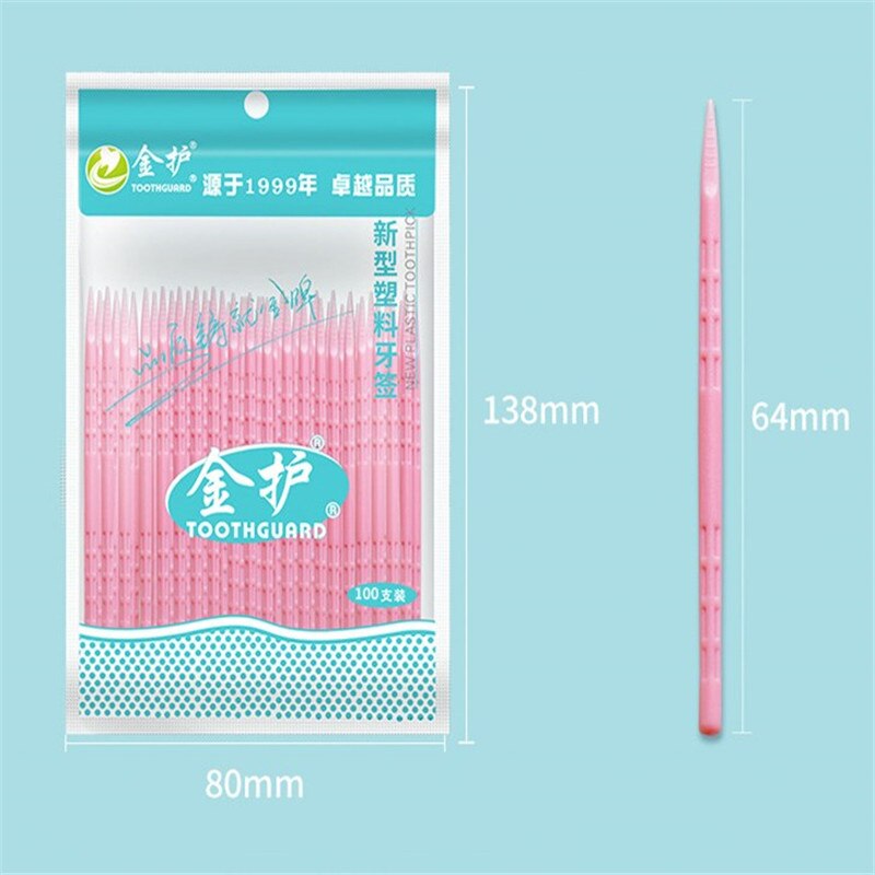 100 Pieces Food Grade PP Toothpick Dental Teeth Sticks Floss Pick Tooth Tool Clean Oral Care Teeth Food Residue Party Toothpicks
