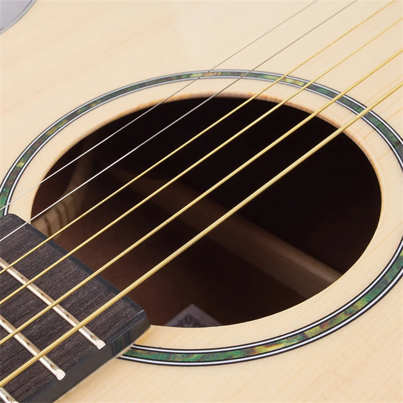 6Pcs/Set Acoustic Guitar Strings Rainbow Colorful Guitar Strings E-A for Acoustic Folk Guitar Classic Guitar Multi Color Parts
