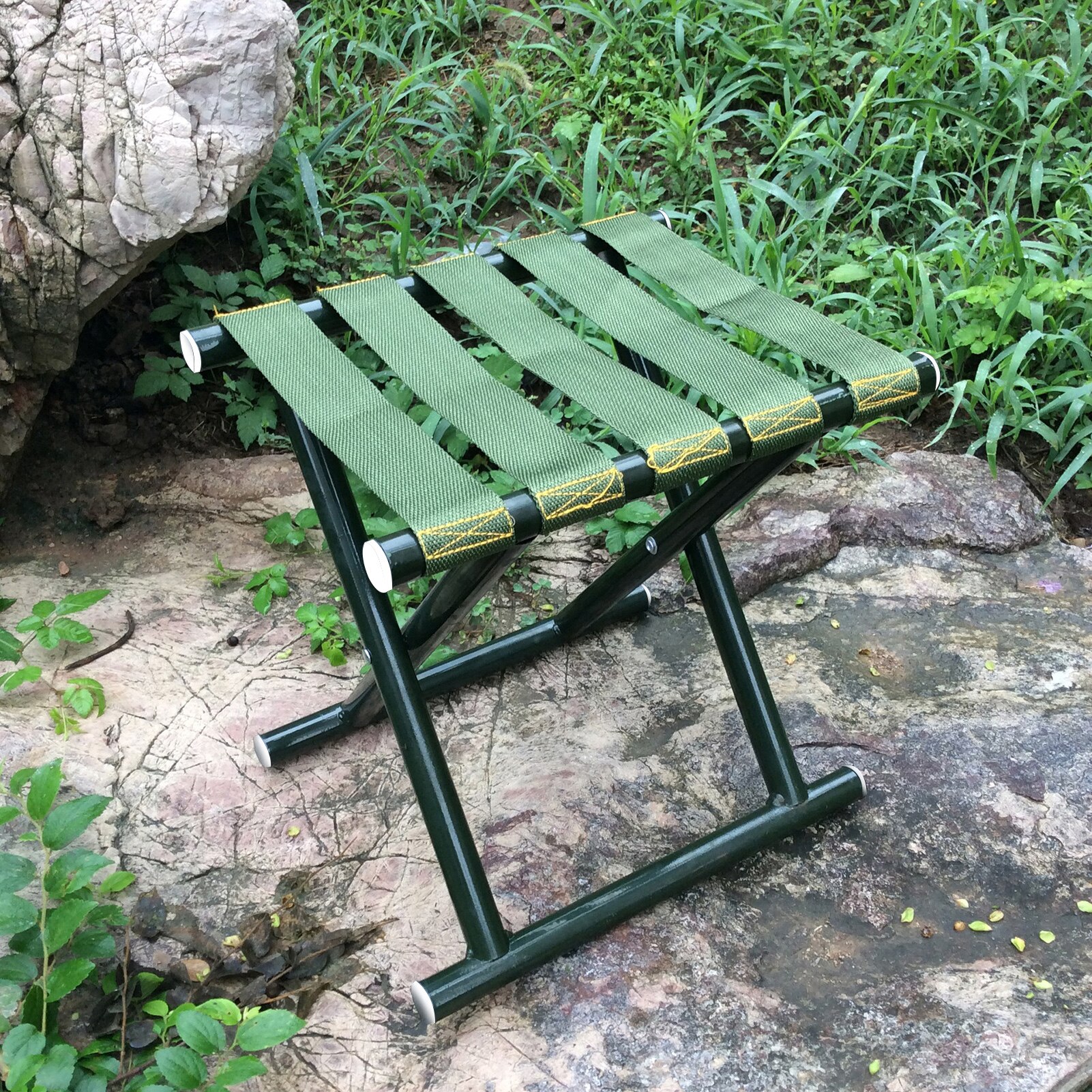 Outdoor Hiking Fishing Chair Super Strong Folding Stool Camping Picnic BBQ Stool Heavy Duty Travel Portable Chair Seat