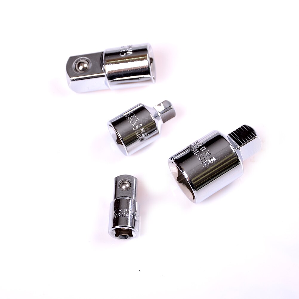 4Pcs 1/4" 3/8" 1/2 Inch Universal Drive Socket Adapter Reducer Joint Drive Air Impact Heavy Duty Ratchet Adaptor Converter Set