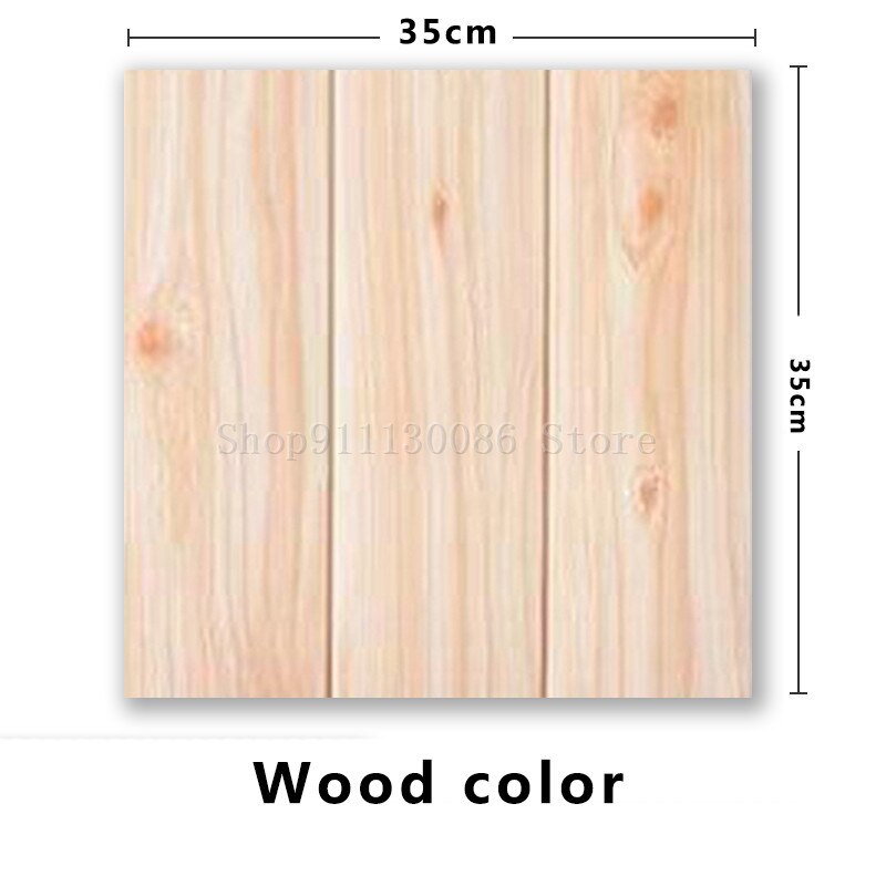 Zelfklevende 3D Baksteen Muurstickers Steen Woonkamer Decor Foam Waterdicht Panelen Wandbekleding Behang Thuis Tv Achtergrond Kid: Wood color