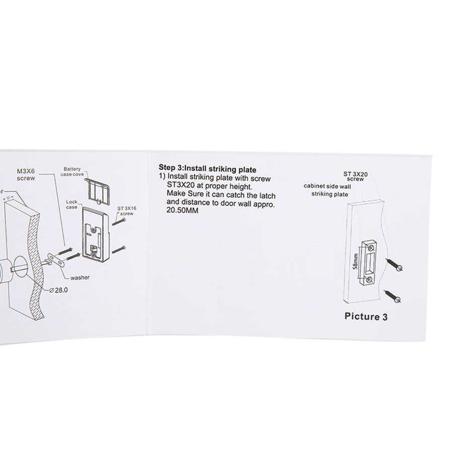 Full Automatic Semiconductor Fingerprint Cabinet Lock Biometric Fingerprint Lock