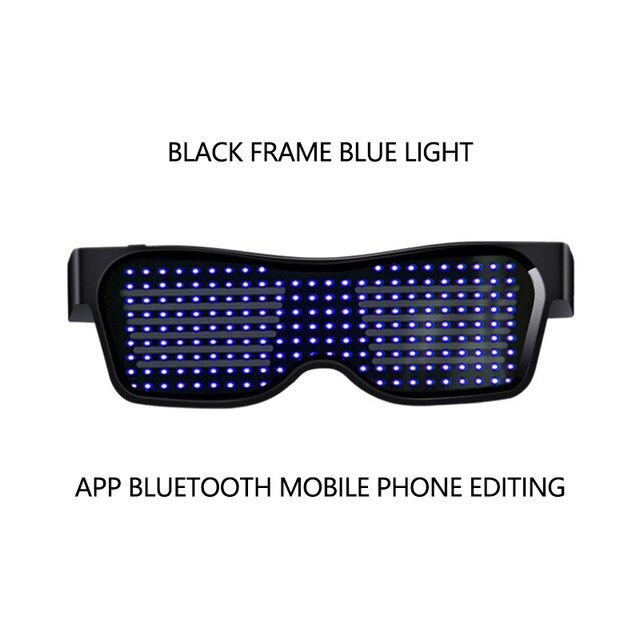 Magic Bluetooth Led Party Glasses App Control Luminous Glasses Dj Electric Syllables Party Eye Glasses: A