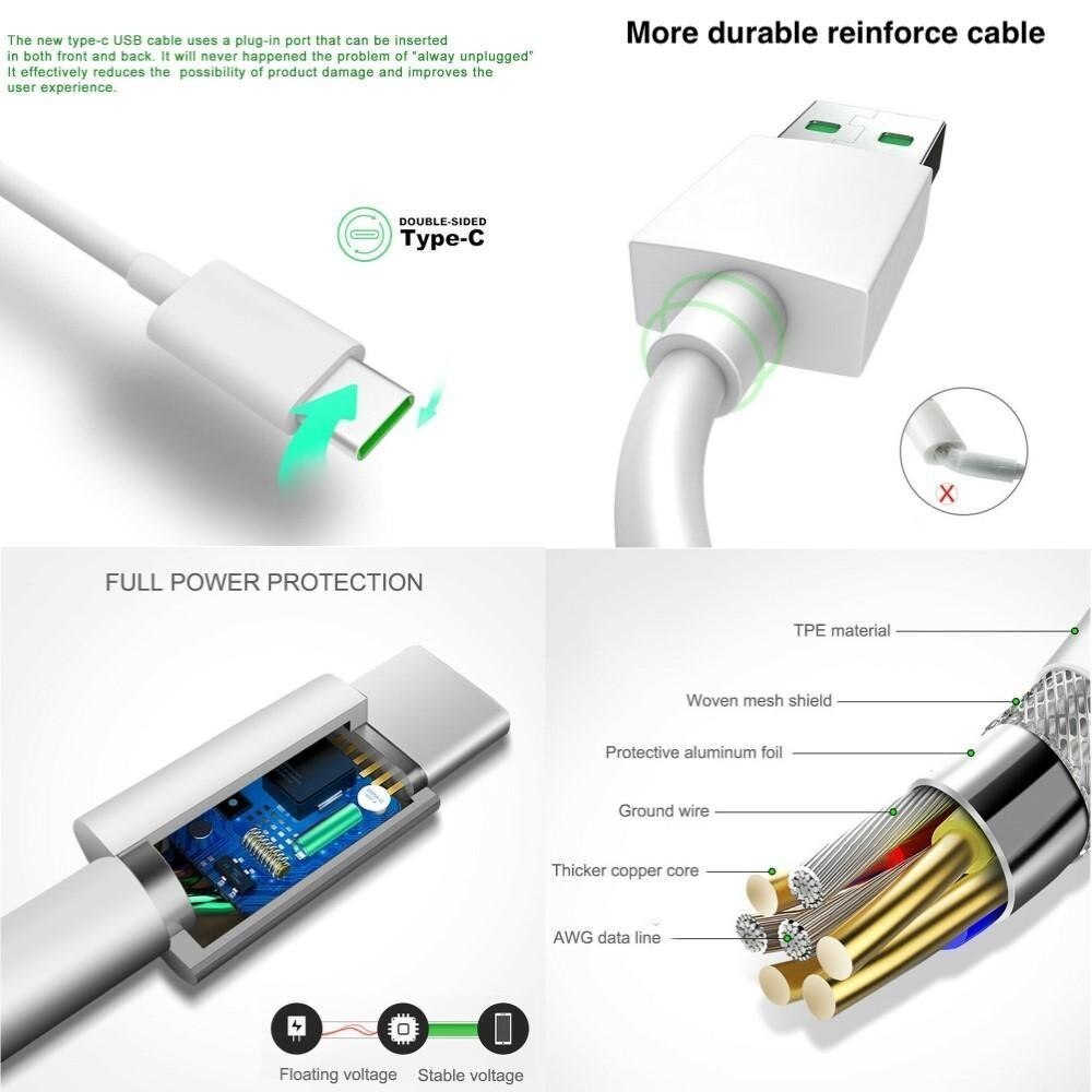 Charger cable For OPPO A92s A92 A72 A52 / Realme 6i / Reno4 Z 5G / A73 5G Reno4 F A53s A93 A33 A32 A53 / A72 5G Mobile phone