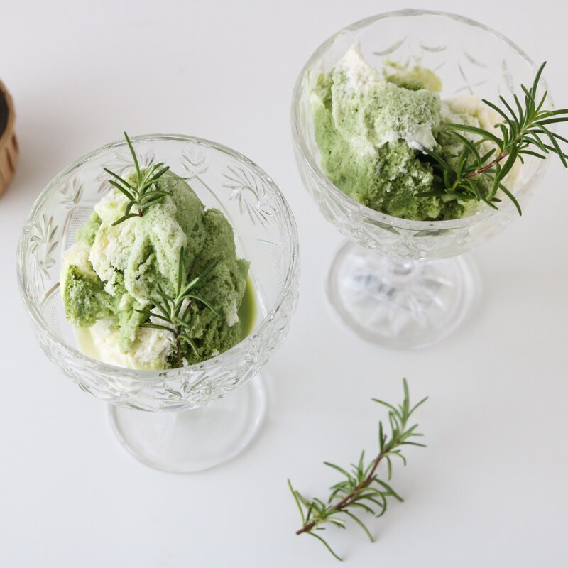 Vintage Pearl Relief Glass/Crystal Glass/Ice Cream Cup