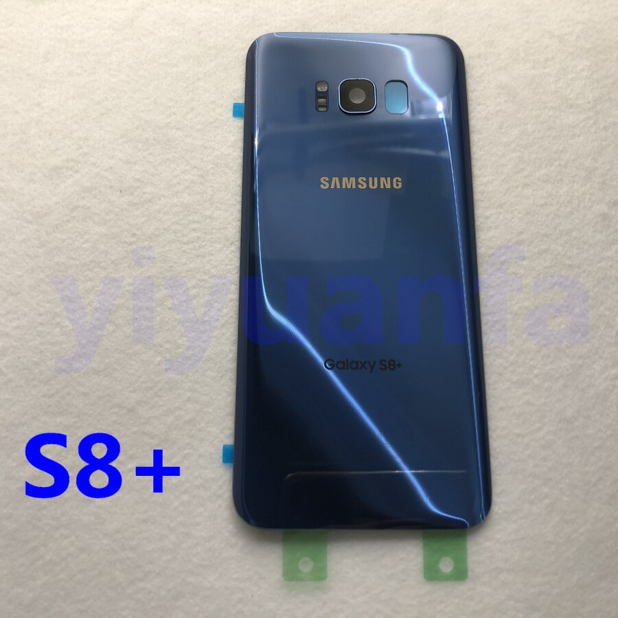 SAMSUNG Back Battery Cover For Samsung Galaxy S8 G950 SM-G950F G950FD S8 Plus S8+ G955 G955F G955FD Back Rear Glass Case: S8 Plus  blue