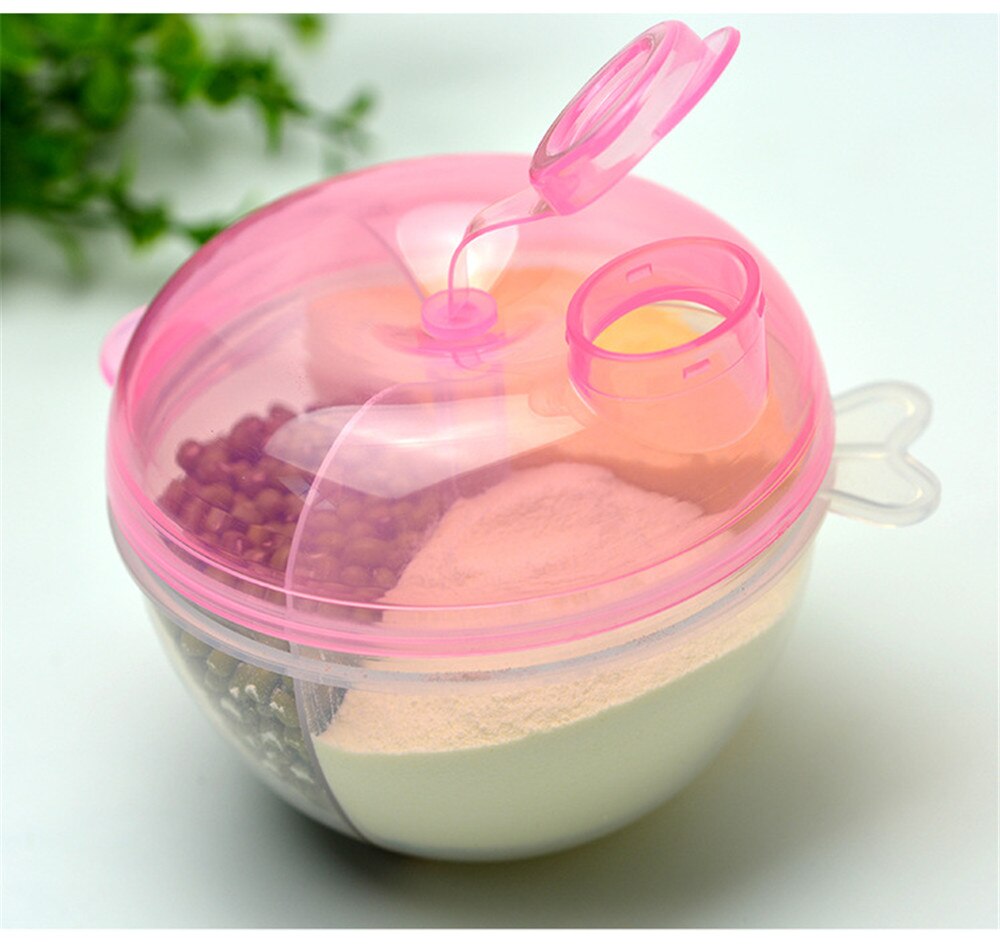 Babymad opbevaring tre-lags mælkepulver boks bærbar baby børn småbørn mælkebeholdere opbevaring baby fodring bærbare mælkebokse