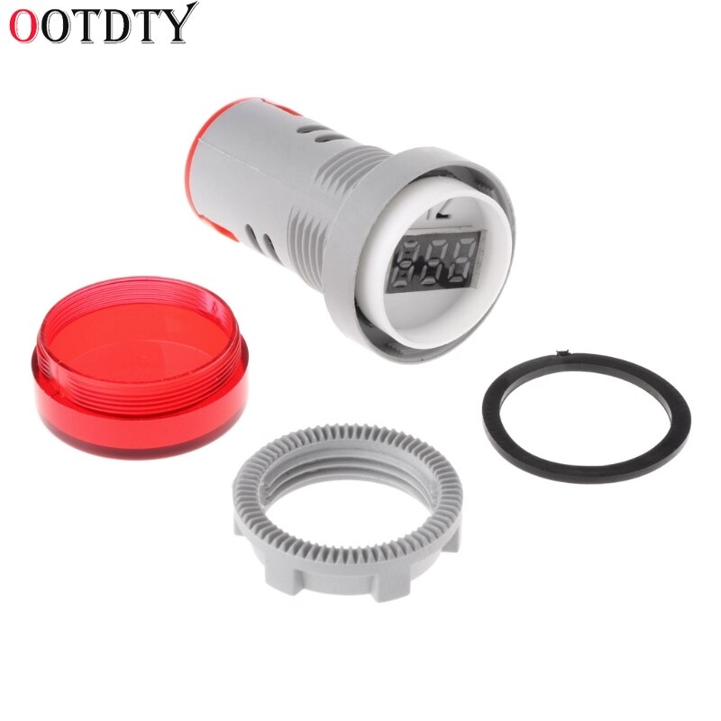 OOTDTY 22mm Hertz AC Frequency Meter LED Digital Display Indicator Signal Lamp Lights