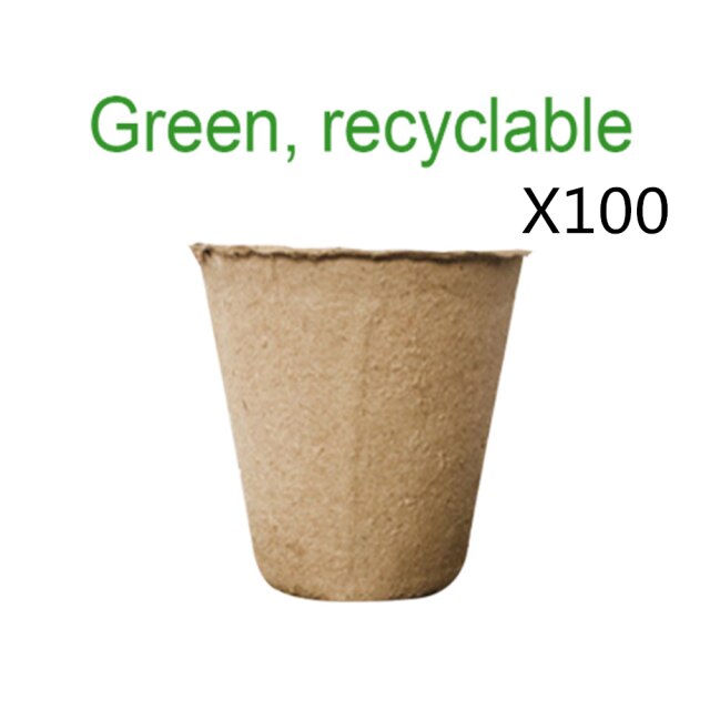 10/50/100Pcs Round Biodegradable Peat Pots For Seedlings Plant Pots Kit Perfect For Vegetables, Fruits, Succulents: 100pcs